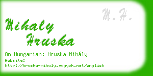 mihaly hruska business card